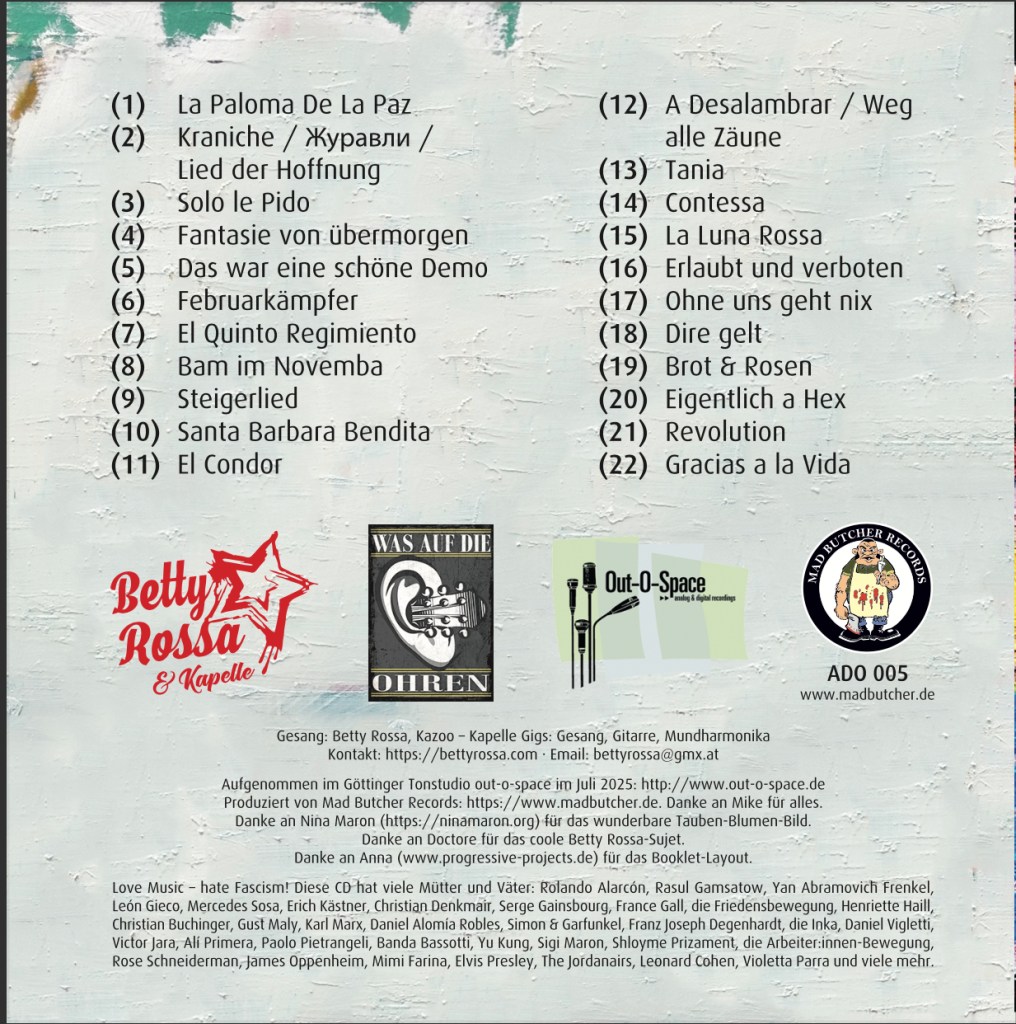 Paloma De La Paz - CD-Lieder